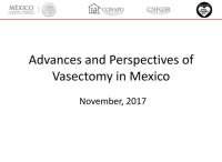 Advances and Perspectives of Vasectomy in Mexico