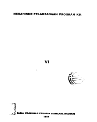 Mekanisme Pelaksanaan Program KB VI
