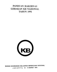 Panduan Rakernas Gerakan KB Nasional Tahun 1991