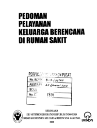 Pedoman Pelayanan Keluarga Berencana Di Rumah Sakit