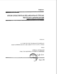 Studi Efektifitas Pelaksanaan Tugas Petugas Lapangan Kb