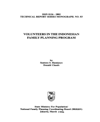 TRS No. 83 Volunteers In The Indonesian Family Planning Program