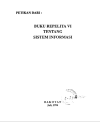 Buku Repelita VI Tentang Sistem Informasi