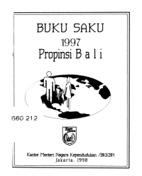 Buku Saku  1997  Propinsi  Bali