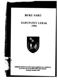 Buku Saku Kabupaten Lebak 1994