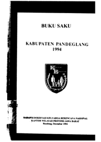 Buku Saku Kabupaten Pandeglang 1994