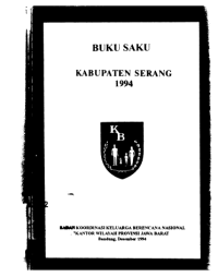 Buku Saku Kabupaten Serang 1994