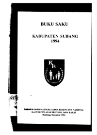 Buku Saku Kabupaten Subang 1994