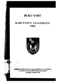 Buku Saku Kabupaten Tangerang 1994