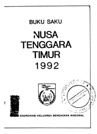 BUKU SAKU NUSA TENGGARA TIMUR 1992