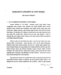 Demand Fulfilment & Cost Model