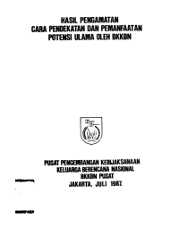 Hasil Pengamatan Cara Pendekatan dan Pemanfaatan Potensi Ulama Oleh BKKBN