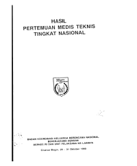 Hasil Pertemuan Medis Teknis Tingkat Nasional