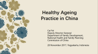 Healthy Ageing Practice in China