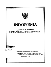 Indonesia Country Report Population and Development