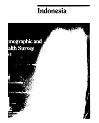 Indonesia: Demographic and Health Survey 1991