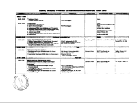 Jadwal Rakernas Program Keluarga Berencana Nasional Tahun 2003