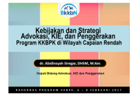 Kebijakan dan Strategi Advokasi, KIE, dan Penggerakan Program KKBPK di Wilayah Capaian Rendah