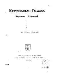 Kepribadian Dewasa (Kerjasama kelompok)