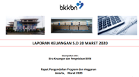 LAPORAN KEUANGAN S.D MARET 2020