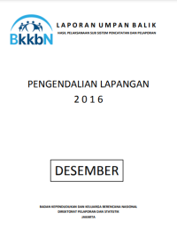 LAPORAN UMPAN BALIK DALAP 2016 DESEMBER