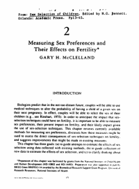 Measuring Sex Preferences And Their Effects On Fertility