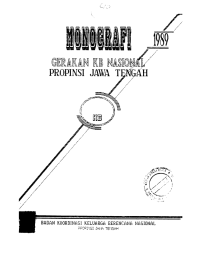 Monografi Gerakan KB Nasional Provinsi Jawa Tengah Tahun 1989