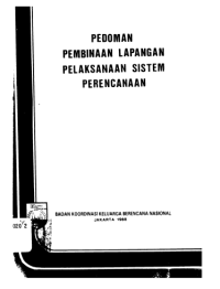 Pedoman Pembinaan lapangan pelaksanaan sistem perencanaan