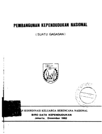 Pembangunan Kependudukan Nasional (Suatu Gagasan)