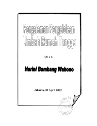 Penglaman Pengelolaan Limbah Rumah Tangga