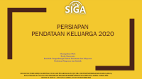 PERSIAPAN PENDATAAN KELUARGA 2020