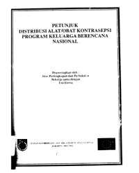 Petunjuk Distribusi Alat/Obat Kontrasepsi Program Keluarga Berencana Nasional