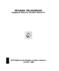 Petunjuk Pelaksanaan Pembinaan Penyuluh Keluarga Berencana