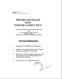 Proses Legislasi Dan Tindak Lanjut Ruu