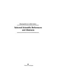 Selected Scientific References And Abstracts