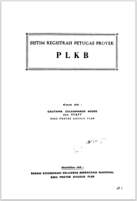 Sistim Registrasi Petugas Proyek PLKB