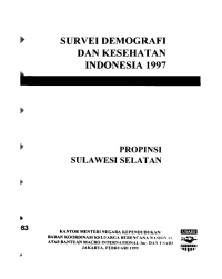 Survei Demografi dan Kesehatan Indonesia 1997 Propinsi Sulawesi Selatan