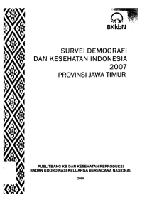 Survei Demografi dan Kesehatan Indonesia 2007 Provinsi  Jawa Timur