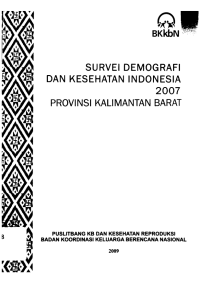 Survei Demografi dan Kesehatan Indonesia 2007 Provinsi  Kalimantan Barat