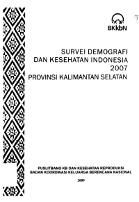 Survei Demografi dan Kesehatan Indonesia 2007 Provinsi  Kalimantan Selatan