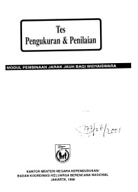 Tes Pengukuran dan Penilaian : Modul Pembinaan Jarak Jauh bagi Widyaiswara