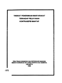 Tingkat Penerimaan Masyarakat Terhadap Pelayanan Kontrasepsi Mantap