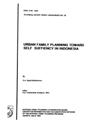 TRS No. 56 Urban Family Planning Toward Self Suffiency in Indonesia