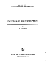 TRS No. 63 Injectables Contraception