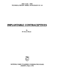 TRS No. 64 Implantable Contraception